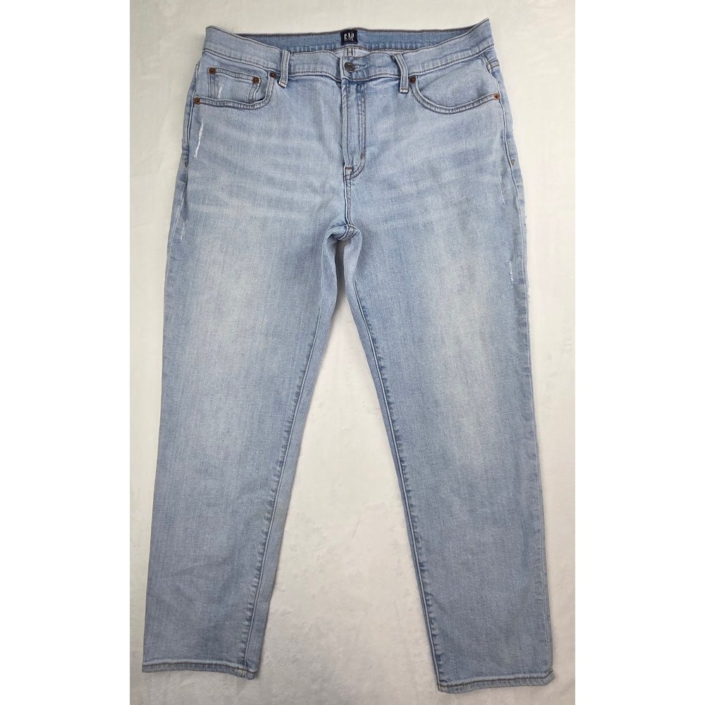 Gap Best Girlfriend Jeans Womens 32 Blue Light Wash Denim Excellent